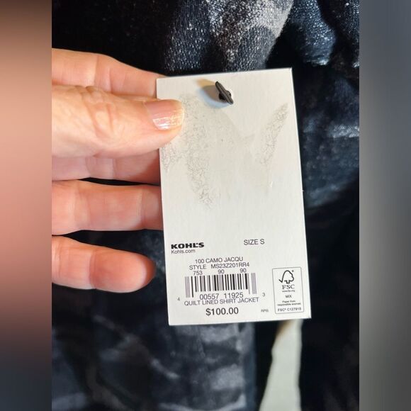 Camo Utility/Barn Jacket NWT quilted inside by Sonoma Retails $100 - Picture 10 of 13